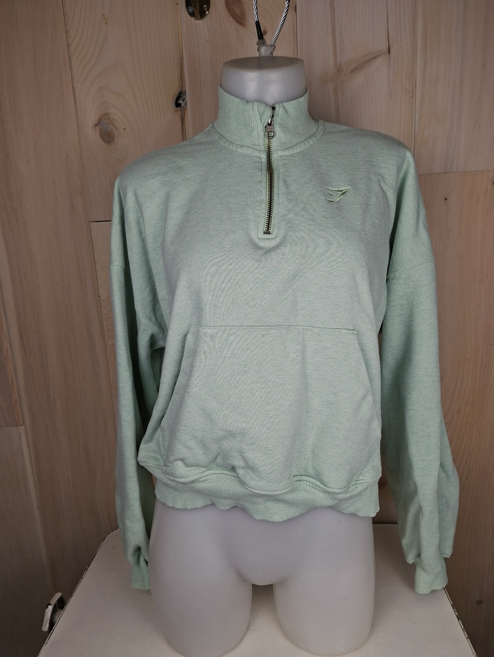 🍄3/50$🍄 Gymshark Rest Day Sweats 1/2 Zip Pullover Kangaroo Pocket Size Small - Picture 5 of 12